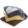 thumbnail image 1 of Vern Yip Home 50" x 60" Reversible Throw with Fringe Dark Chocolate/Tan, 1 of 1