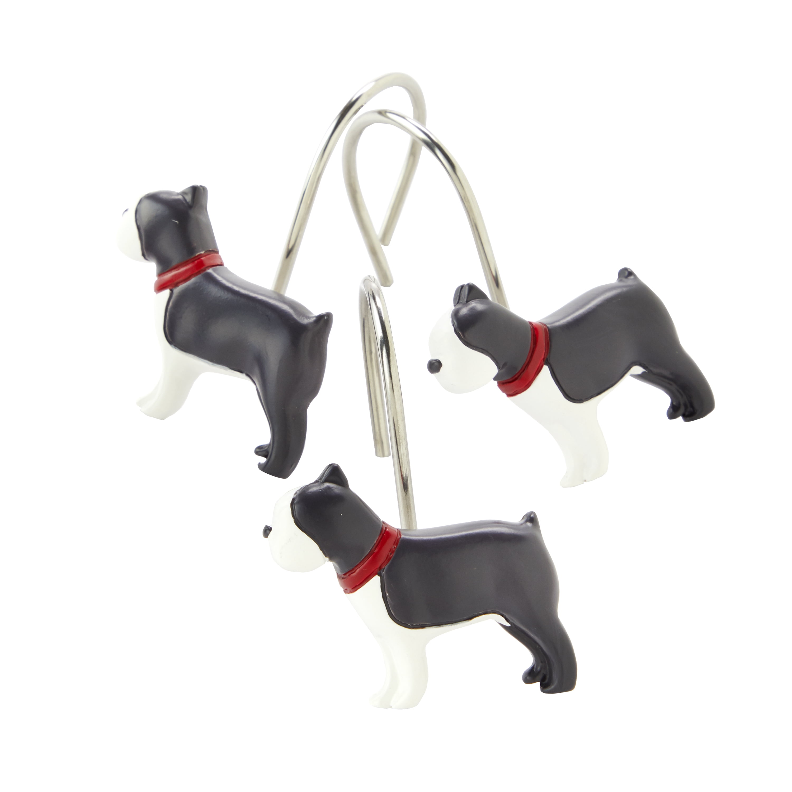 Vern Yip by SKL Home Fa La La Dogs Shower Curtain Hooks Set in Charcoal