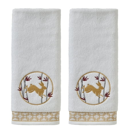 Vern Yip by SKL Home Zodiac Rabbit Hand Towel (2-Pack), White