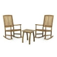 thumbnail image 1 of Verna Outdoor 2 Seater Acacia Wood Rocking Chairs and Side Table Set, Teak, 1 of 15