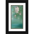 thumbnail image 1 of Vernageau, Sylvie 11x18 Black Ornate Wood Framed with Double Matting Museum Art Print Titled - Roses Chaalis Blanches, 1 of 4