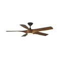 thumbnail image 1 of Vernal Collection 60" Five-Blade Woodgrain LED Wifi Transitional Indoor/Outdoor Smart DC Ceiling Fan, 1 of 16