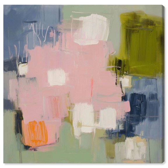 Vernal Equinox II Canvas Print Green Abstract Art by Art Remedy, Gallery Wrapped, 20 x 20