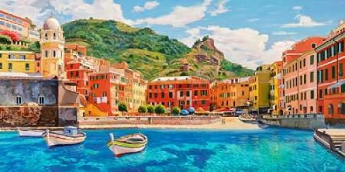 Vernazza nel sole Canvas Art - Adriano Galasso (10 x 20)