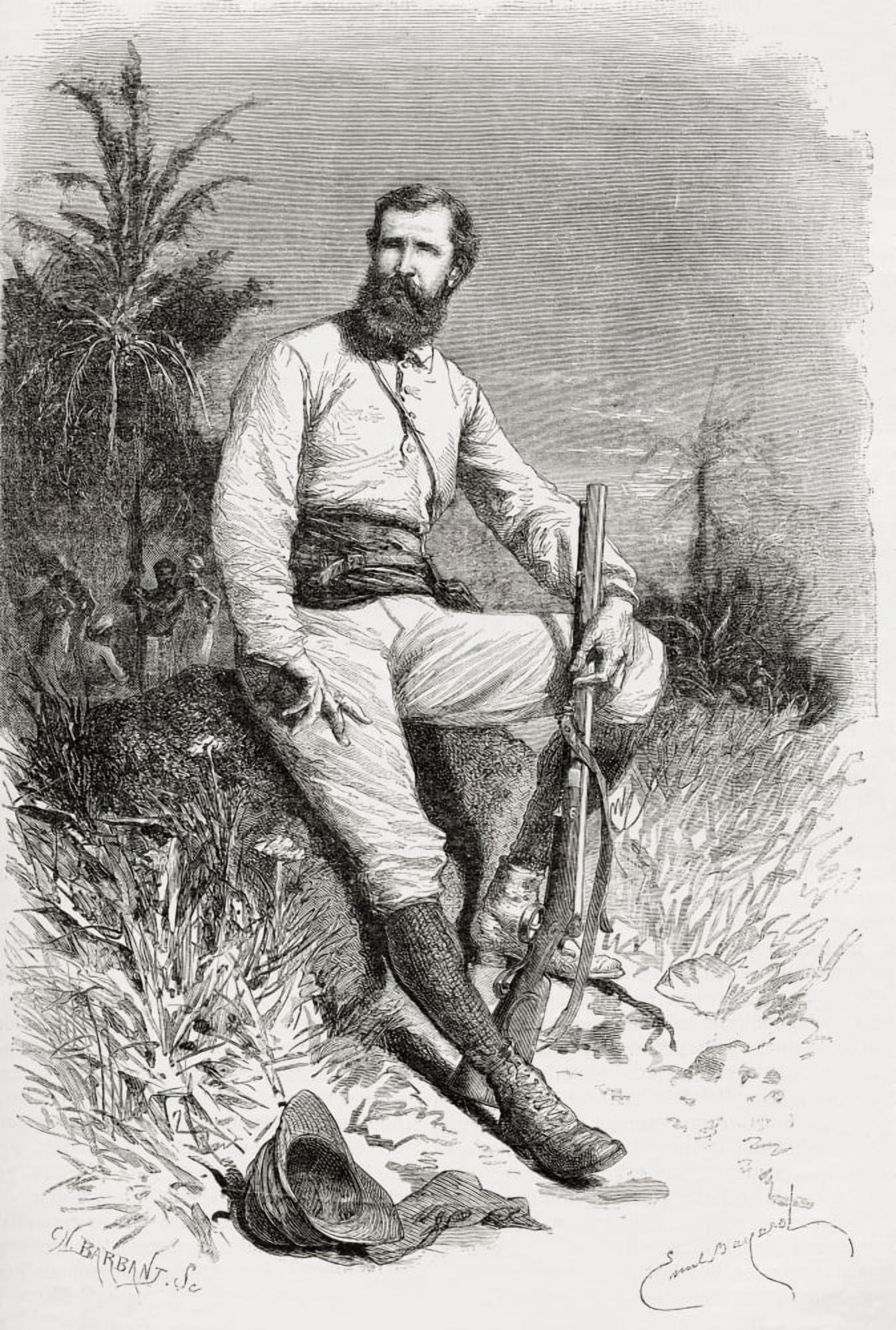 Verney Lovett Cameron 1844 To 1894 English Explorer In Central Africa From El Mundo En La Mano Published 1878 Canvas Art - Ken Welsh Design Pics (12 x 17)