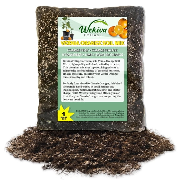 Vernia Orange Tree Growing Soil Mix 20 Quarts - Custom Soil Blend Potting Mix for Vernia Orange Trees Specially Developed by and for Professional Nursery Growers - Nutrient-Rich Formula