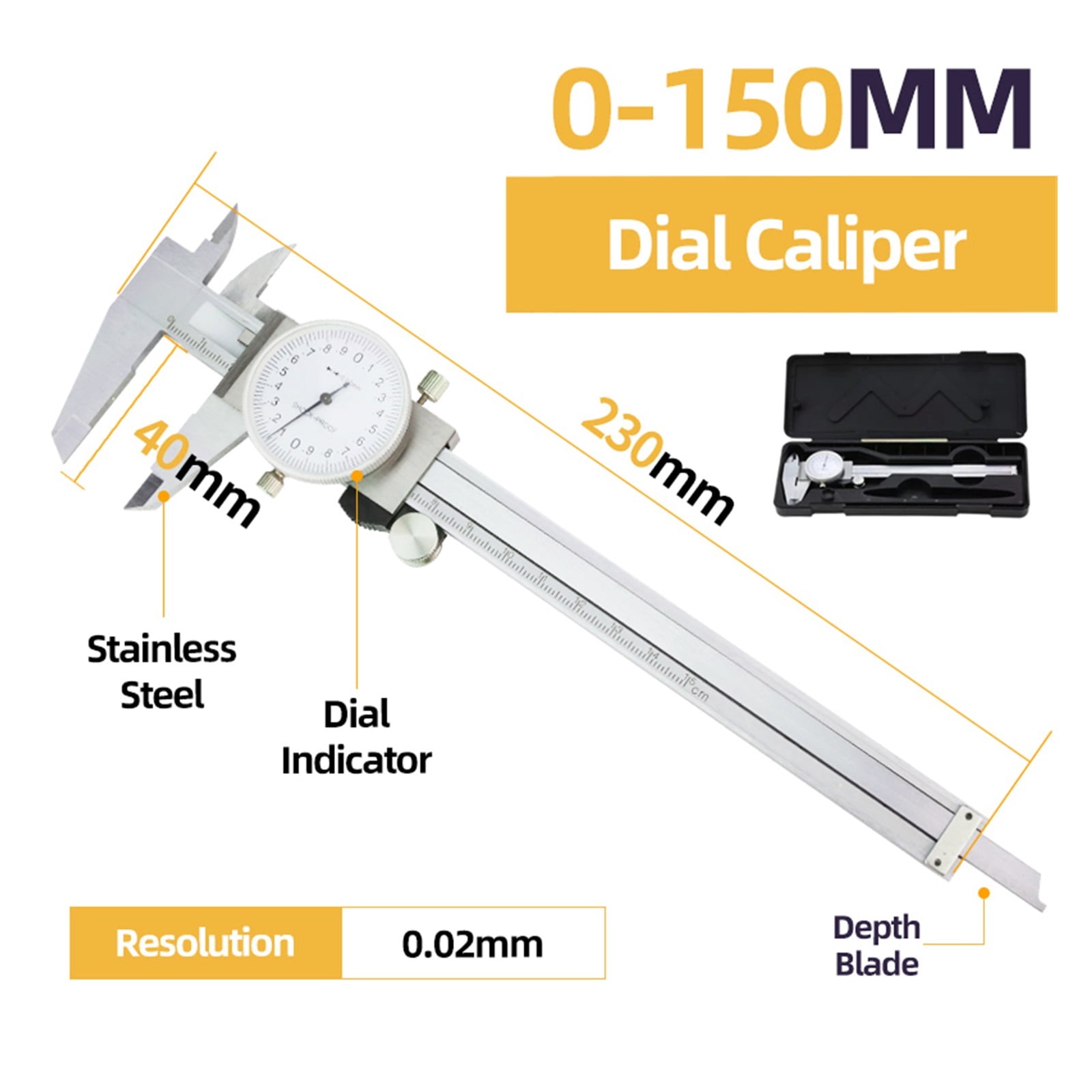 Callipers Metal Normal Vernier Caliper With Meter Dial Calipers Metal gauge Micrometer Ruler ...