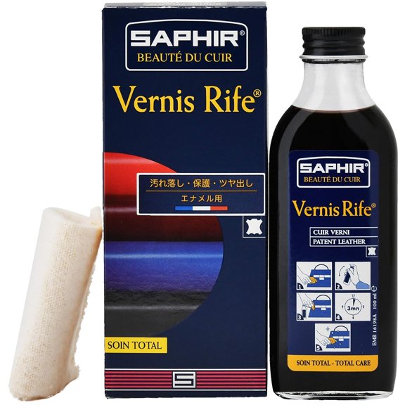 Vernis Rife - Patent Leather Cleaner - Shine, Clean and Protect against Cracking - Black - 100mL