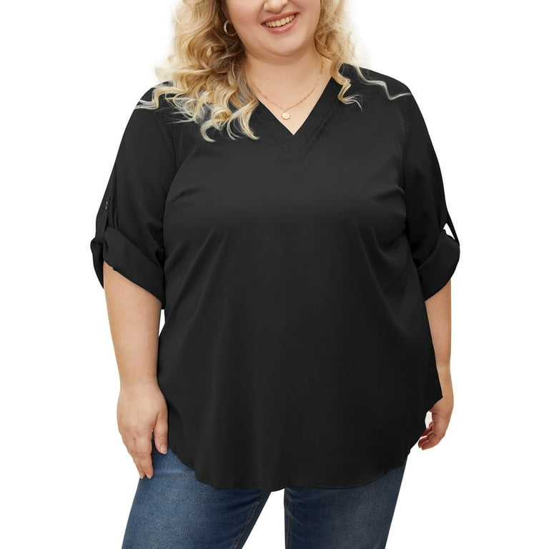 New Fashion V-neck Pleated Chiffon Shirt New Fashion V-neck Pleated Chiffon Shirt