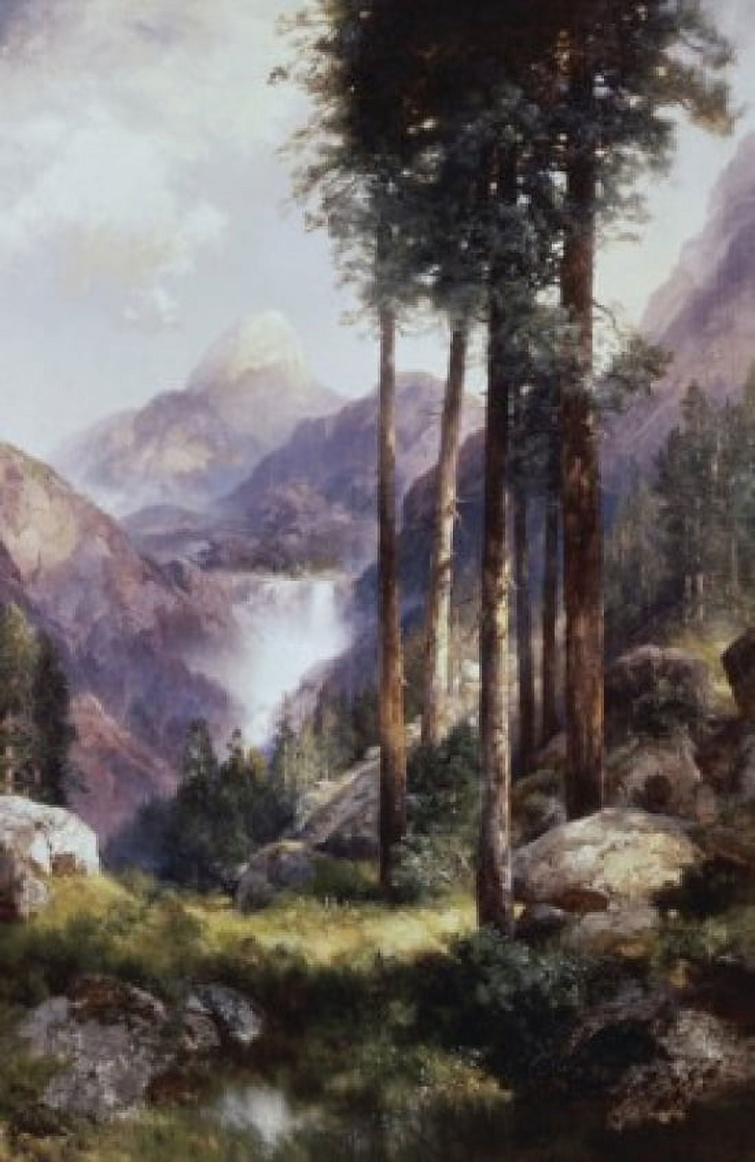 Vernon Falls Yosemite Valley Thomas Moran (1837-1926 American) Canvas Art - Thomas Moran (18 x 24)