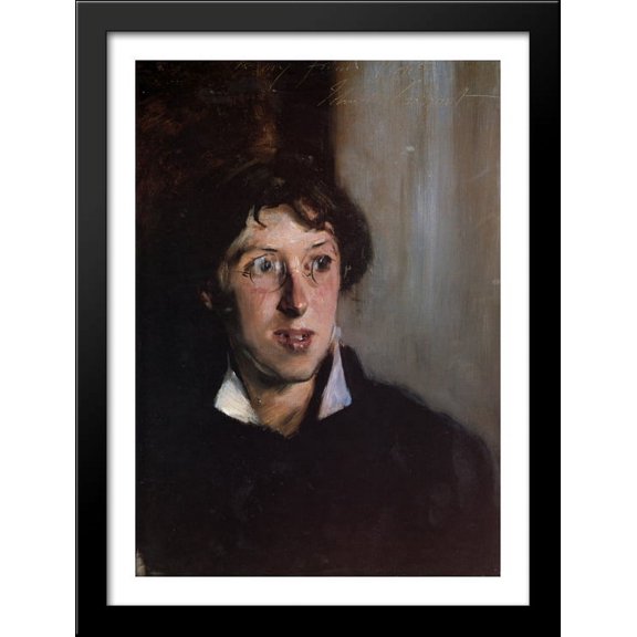 Vernon Lee 28x38 Large Black Wood Framed Print Art by John Singer Sargent