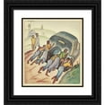 thumbnail image 1 of Vernon Winslow 12x13 Black Ornate Wood Framed Double Matted Museum Art Print Titled: Country Life Stories; Some Rural Community Helpers Pl17 (1938), 1 of 5