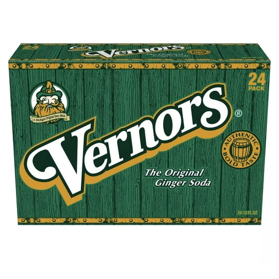 Vernor's Ginger Ale Soda, 12 Ounce (24 Cans)