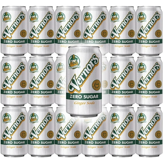 Vernors Diet Ginger Soda, 12oz Can (Pack of 18, Total of 216 Oz)
