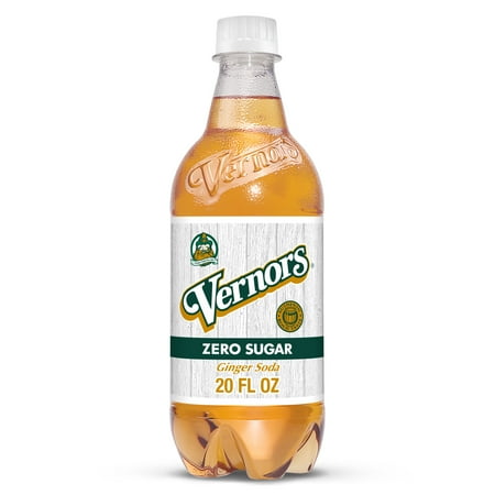 Vernors Zero Sugar Ginger Ale Soda Pop, 20 fl oz, Bottle