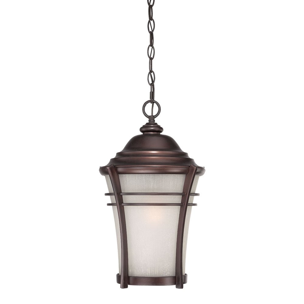 Bronze Frosted Glass Outdoor Hanging Lantern Light