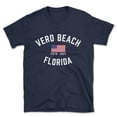 thumbnail image 1 of Vero Beach Florida Patriot Men's Cotton T-Shirt, 1 of 1