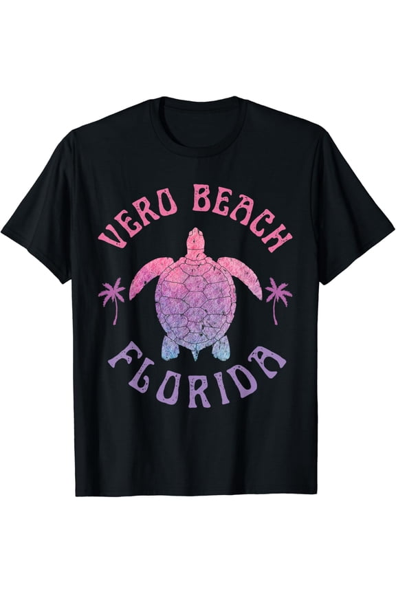Vero Beach Florida Sea Turtle Summer Vacation Retro T-Shirt