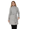 thumbnail image 1 of Vero Moda - Women's Belted Wool Blend Coat Grey Size X Large, 1 of 7