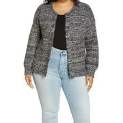 Vero Moda Womens Long Sleeve Open Saltie Cardigan Black Plus Size 1X