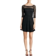 Vero Moda Womens Lace Elbow Sleeve Skater Dress