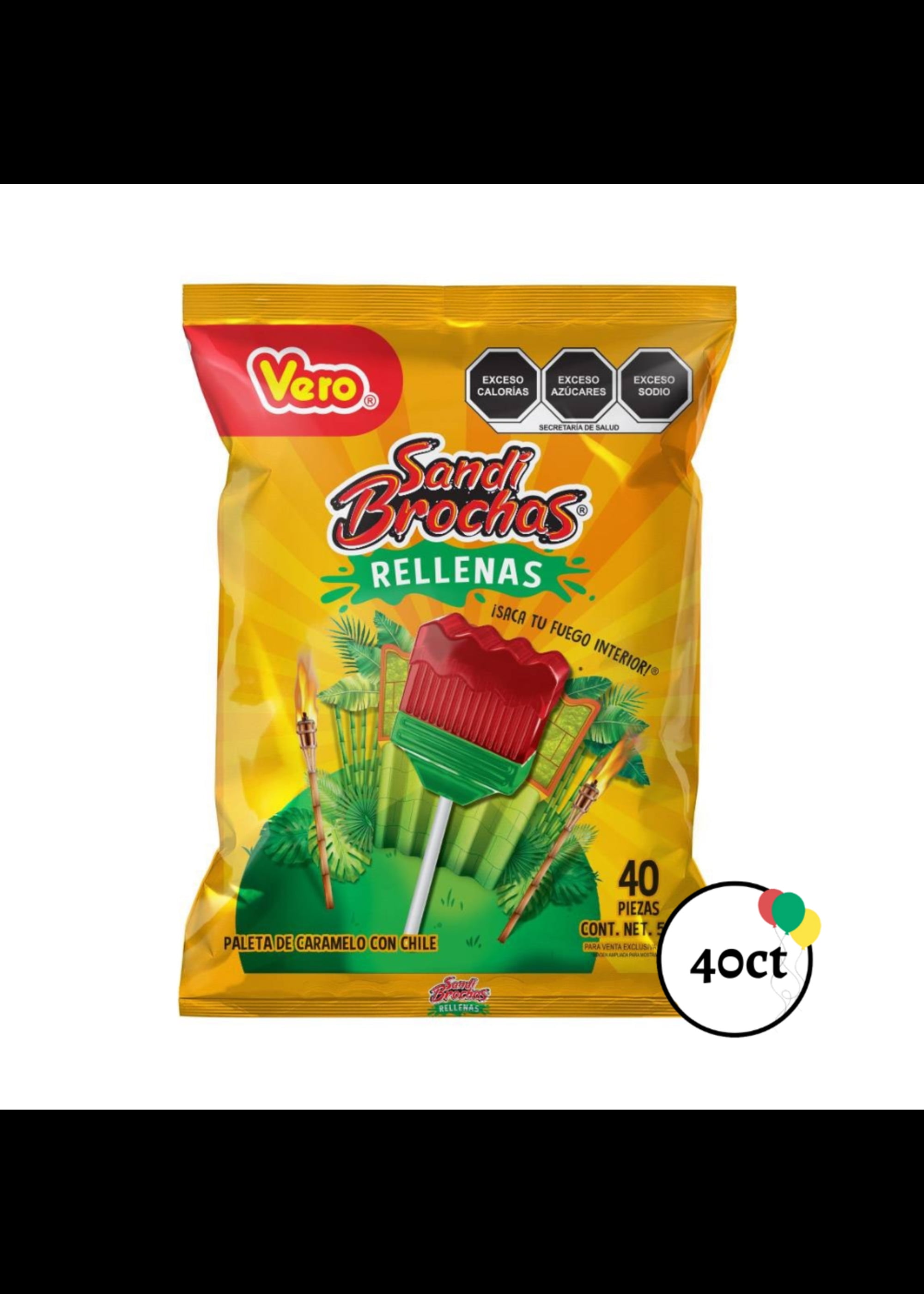 Sandi Brochas Rellenas 40 Piezas Paletas Sandi Brochas VERO Sandi