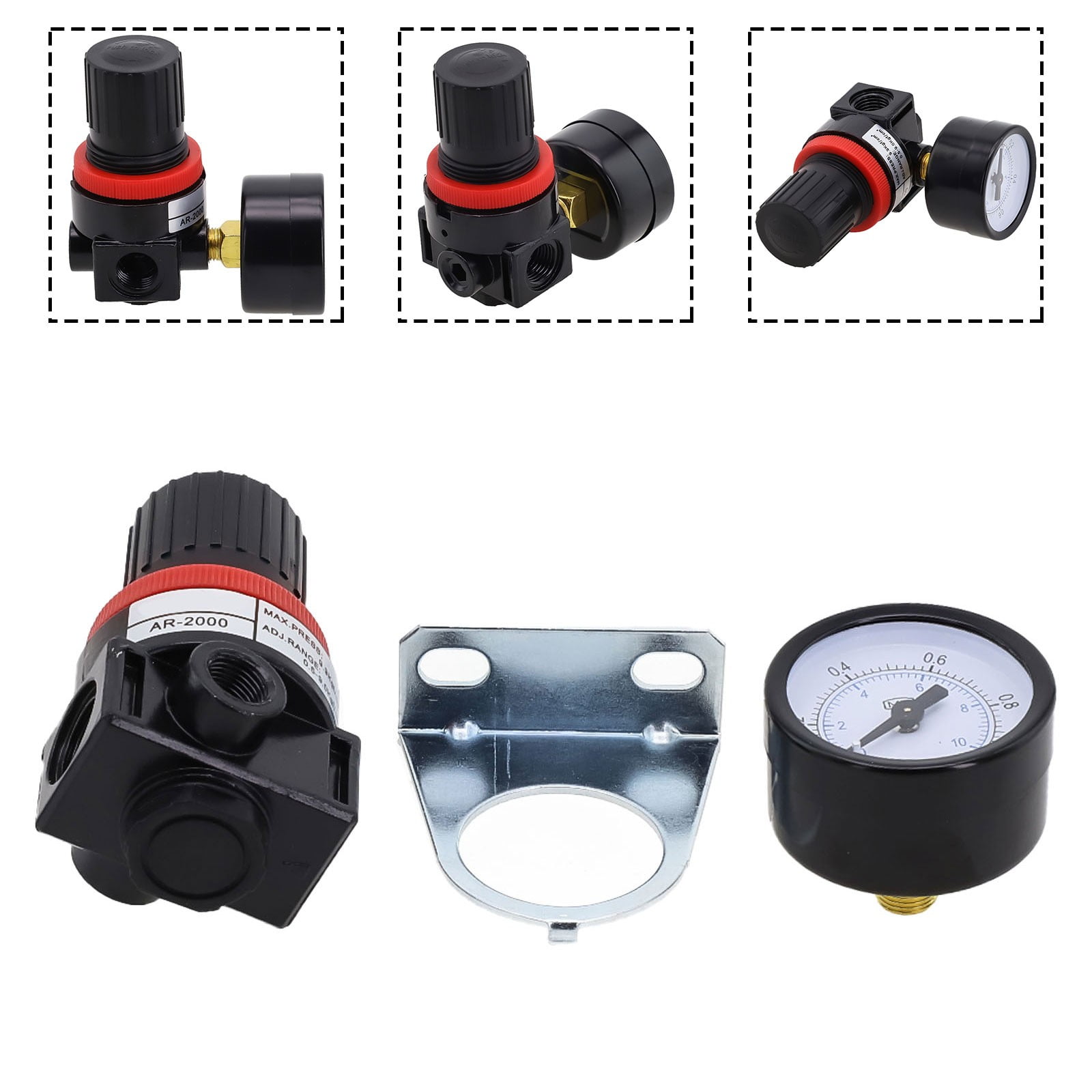 Verolina Air Compressor Compressed Air Pressure Regulator with Pressure