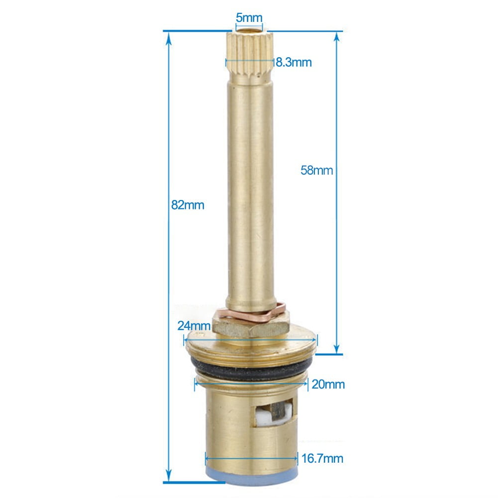 Verolina Bathroom Shower Long Handle Brass Tap Valve Core Top