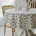 thumbnail image 1 of Verolix Blue Floral Round Tablecloth 60 Inch, Farmhouse Flower Polyester Table Cover for Dining Table Decor, 1 of 5