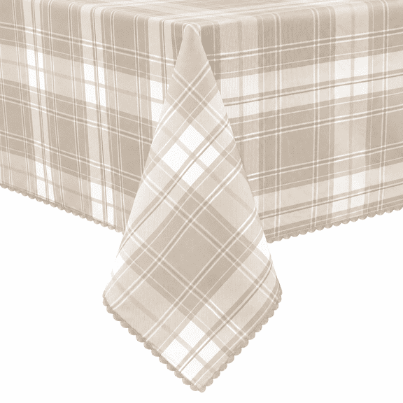 Verolix Checkered Tablecloth 60 x 84 Inch Rectangle, Pink Plaid Gingham Table Cover, Waterproof Washable Wrinkle Resistant Table Cloth for Kitchen Dining Indoor Outdoor Use