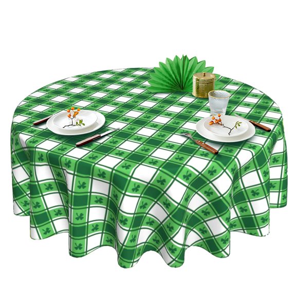 Verolix Easter Round Tablecloth 60 Inch, Colorful Egg Pattern Table Cover Spring Holiday Dining Tablecloth for Kitchen Party Decor