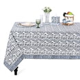thumbnail image 1 of Verolix Floral Tablecloth 60 x 60 Inch Square, Blue White Pattern Table Cover, Waterproof Washable Wrinkle Resistant Polyester Fabric for Dining Kitchen Indoor Outdoor Use, 1 of 5