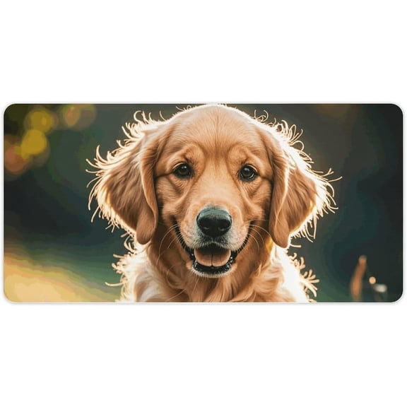 Verolix Large Mouse Pad 24 x 12 Inch, Golden Retriever Dog Desk Mat, Cute Pet Mouse Pad, Smooth Jiajibu Surface, Non-Slip Rubber Base Waterproof Extended Desk Mat for Office Home