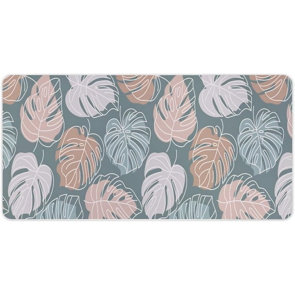 Verolix Large Mouse Pad 24 x 12 Inch, Soft Color Palm Leaf Desk Mat, Waterproof Jiajibu Surface with Non-Slip Rubber Base, Extended Keyboard Mouse Pad for Office Home Workspace