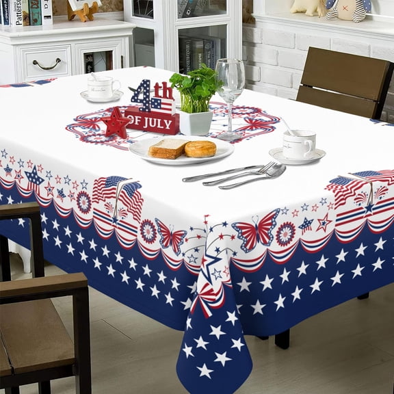 Verolix St. Patrick’s Day Tablecloth 84 x 60 Inch Rectangle, Green Shamrock Clover Table Cover, Waterproof Washable Farmhouse Table Cloth for Dining Kitchen Holiday Party Decor