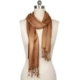 thumbnail image 1 of Veroma Solid Satin Scarf with Fringe, 1 of 3