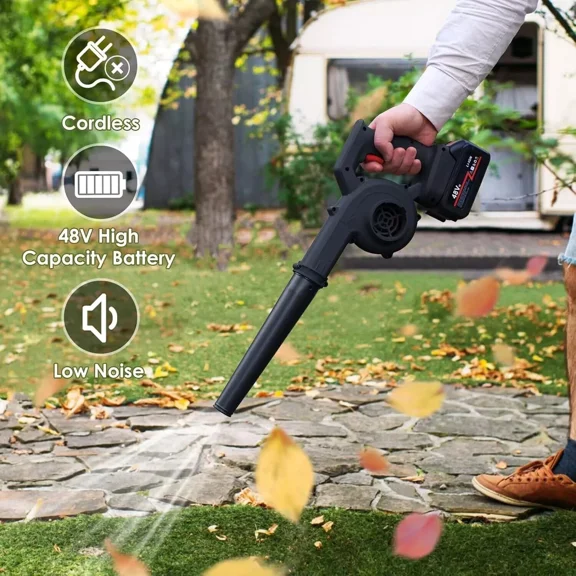 Veromart Electric Leaf Blower Vacuum Handheld Cordless Leaf Blower with 2 Battery