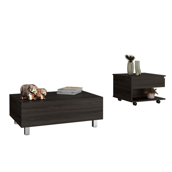 Verona 2 Piece Living Room Set, Luanda Lift Top Coffee Table + Gambia Lift Top Coffee Table, Espresso
