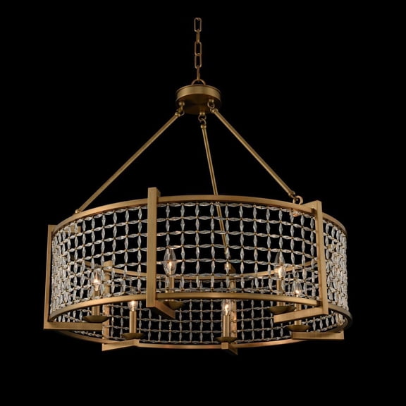 Verona Art Deco Pendant Light in Brushed Brass