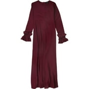 Verona Collection Womens Ruffle-Sleeve Maxi Dress, Purple, X-Small