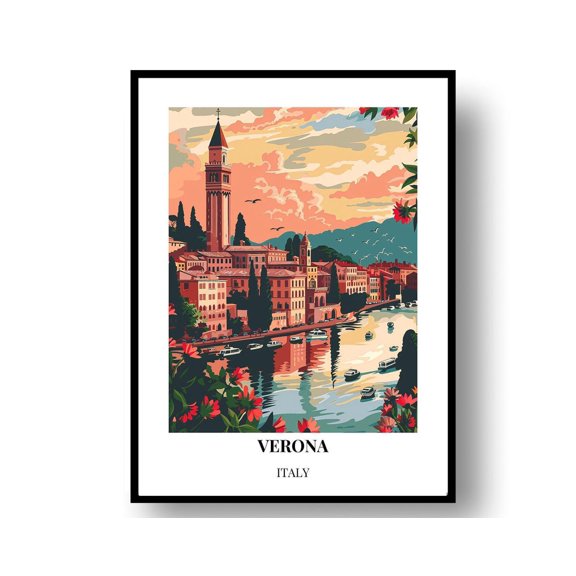 Verona Italy Travel Poster