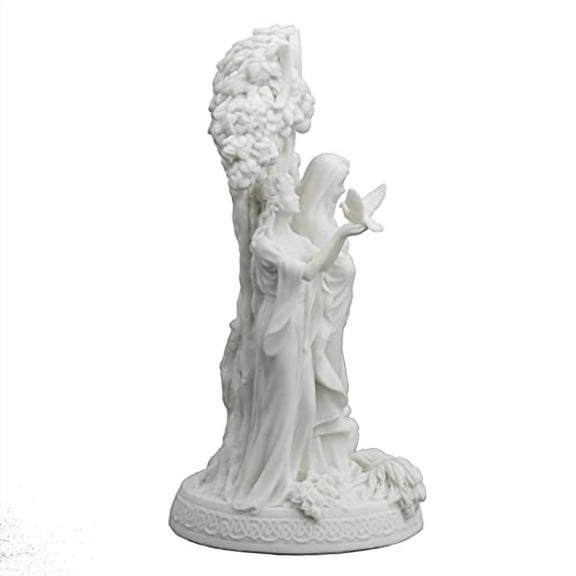 Veronese Design 10.5" Tall Danu Irish Triple Goddess of The Tuatha De Danann Resin Statue White Finish Statue