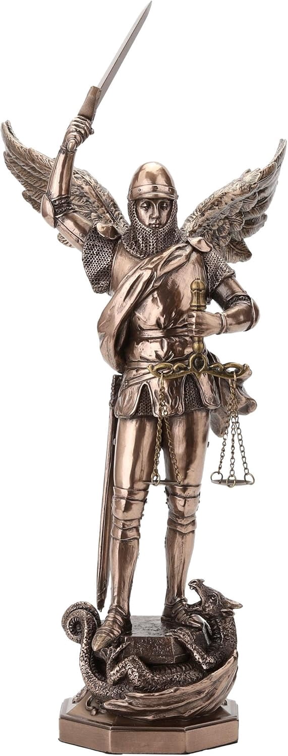 Veronese Design Angel Holding Wreath Statue - 11 3/8 Inch Resin Sculpture With Marble White Finish