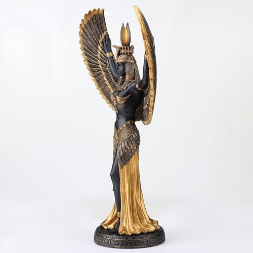 Veronese Design 13 3/8 Inch Isis The Egyptian Goddess of Magic and Wisdom Resin Black Gold Finish Sculpture