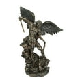 thumbnail image 1 of Veronese Design 21.5 Inch Saint Michael Standing Over Demon Archangel Warrior Antique Bronze Finish Sculpture Religious Figurine, 1 of 8