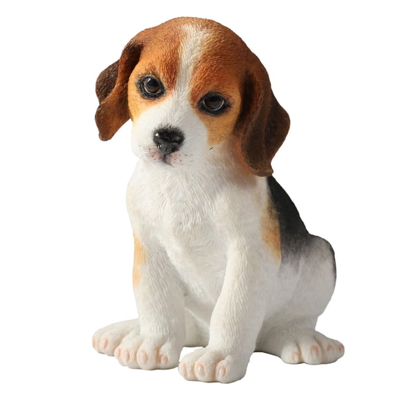 Veronese Design 3 1/2 Inch Beagle Puppy Sitting Head Tilted Left Resin Statue Hand Painted Animal Figurine