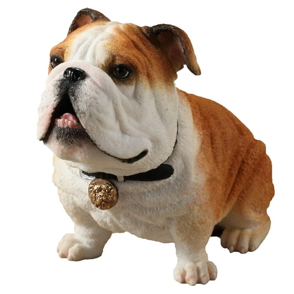 Veronese Design 3 3/4 Inch British Bulldog Sitting On Hind Legs Resin Figurine Animal Collectibles Hand Painted Home Decor
