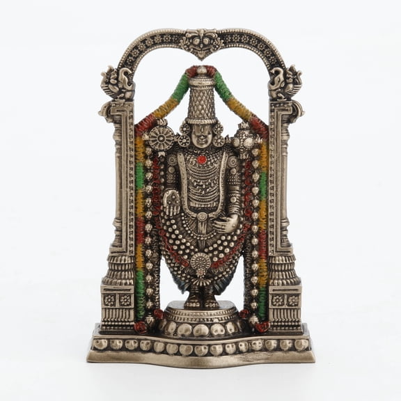 Veronese Design 3 3/8" Lord Balaji Venkateswara Hindu God Resin Sculpture Idol