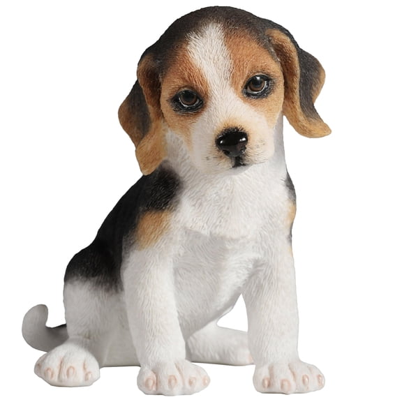 Veronese Design 3 7/8 Inch Sitting Beagle Puppy Resin Hand Painted Figurine