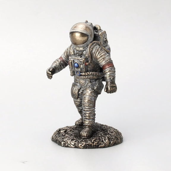 Veronese Design Astronaut Standing on Planet Cold Cast Bronzed Resin Figurine 4 3/4 In
